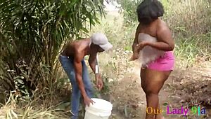 Wow, lucky farm boy bangs big fat ass BBW town girl hardcore on ranch after epic blowjob!