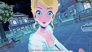 Cinderella's Passionate Sucking Before the Prince