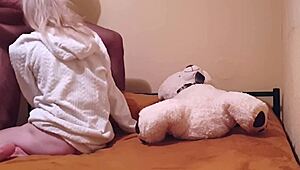 hard fucking her butt and trying to keep quiet... cam2 1of3 catches raw blonde anal action!