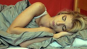 santa's little helper teases a sexy babe with toys for intense pleasure.