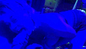 Nova Cane's Deepthroat Special on Blue Light Cock