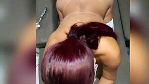 Married slut choking on that huge cock, gagging hard with deepthroat action in stockings 😈