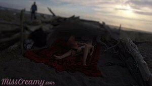 Strangers Caught My Wife Stroking My Cock on Public Nude Beach