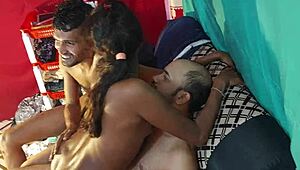 amazing amateur threesome with step sister