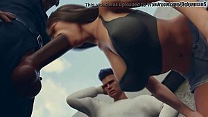 Kız arkadaş, erkek arkadaşı izlerken polisi beceriyor