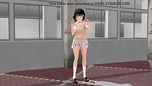 toyota nono anime girl introduces with panty flash
