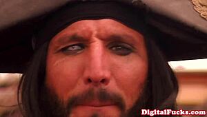 Pirate babe, WOW, pleasing CAPTAIN'S COCK in wild action! Get her now!