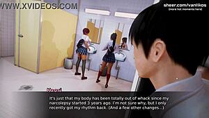 वाइफू एकेडमी में जवानी वर्जिन को पब्लिक में उंगली चुदाई