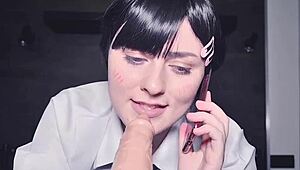 Kobeni's First Deepthroat While Cheating on Phone