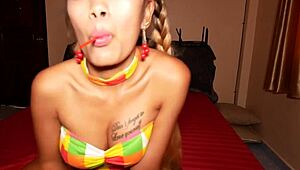 Thai girl performs on webcam show