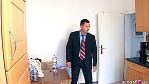 Ever seen a reife deutsche rothaarige frau get down for quick sex with her old flame?