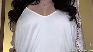 Isn't hairy brunette milf Jelena Jensen the hottest Penthouse pet riding her dildo like a wild cowgirl in boots?