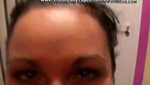 Amateur Brunette Gets Cum Covered After Hard Outdoor Fuck