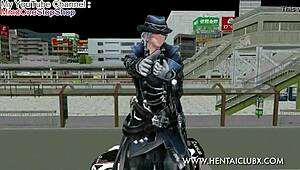 anime girl fights with ryona ballbusting in hentai mmd