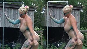 delta dawn rehearsing nude poses for poppin 2018 in 3d