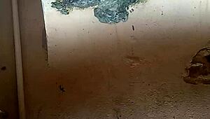 relaxing bath in hidden bathroom