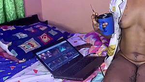 Fuck me if you can, ebony babe with wet pussy gets fingered