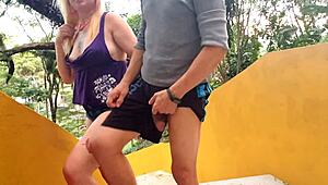 Steamy banging session at Pacaembu Park with intense action