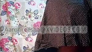 indian girl showing off and touching herself