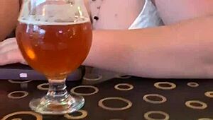 Milf in vibrating panties outdoors 😏