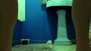 Teasing hairy pussy with dildo toys