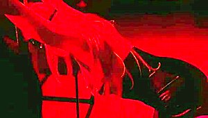 Handcuffed blonde endures hot wax backstage