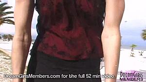 She can't believe she's flashing her pierced nipples lol