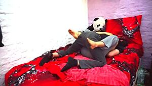 yo, check this hot latina couple banging with wild energy at home