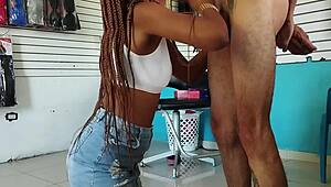 His Partner Revives Him with a Steamy Blowjob After Work