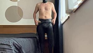 wearing the latex collection catsuit in a casual setting