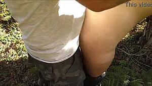 trailer surprise got me sucking a huge cock in the woods