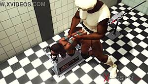 sexy busty ebony fucked hard by bb jessica 5000 in wild rough action