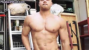 hey, check this muscular amateur stud stroking his cock solo till a massive cumshot close up!