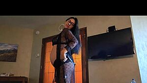 Indian Milf Wife Strips and Tries on Lingerie!