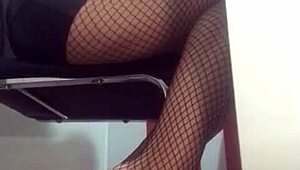 dominalucia dominatrix hypnotizing slaves with stockings and heels on webcam.