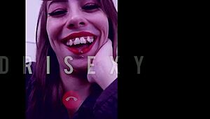 Sexy secretary dri gives jerk off instructions during video call.