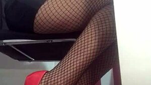 dominalucia dominatrix hypnotizing slaves with stockings and heels on webcam.