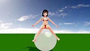 Too Small Swimsuit Almost Naked!