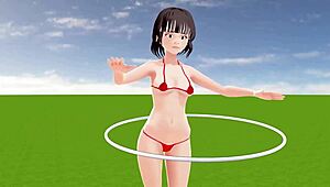 Too Small Swimsuit Almost Naked!