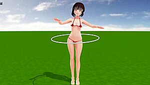 Too Small Swimsuit Almost Naked!