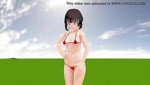 Too Small Swimsuit Almost Naked!