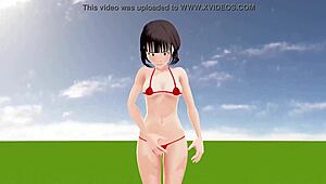 Too Small Swimsuit Almost Naked!