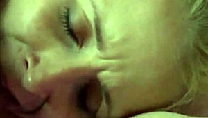 sexy blonde deep throating a thick 9 inch cock on webcam