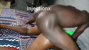 every morning with a beautiful petite ebony, her noisy pussy drives me wild by my side