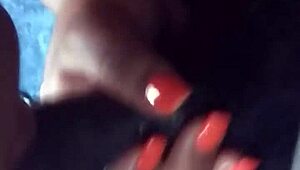 Hey, red BBW, keep sucking that dick in the car like that!