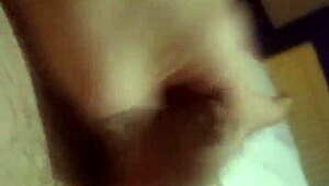 slowly stroking big cock until cum explodes everywhere