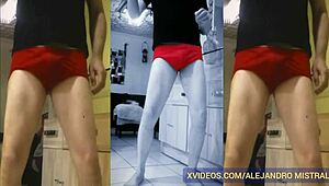 Mature gay amateur in underwear fetish massage