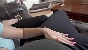 Seducing ex stepmom Melanie Hicks with handjob and deepthroat