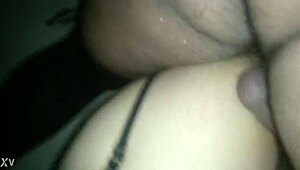 She gets mounted on her ass by an amateur at home.