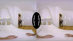 Skinny mature babe rides passionately in hotel room blowjob